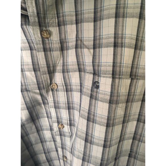 Carhartt Mens Plaid Work Shirt Cotton Heavy Duty Button Down Size 2XL - Picture 8 of 9